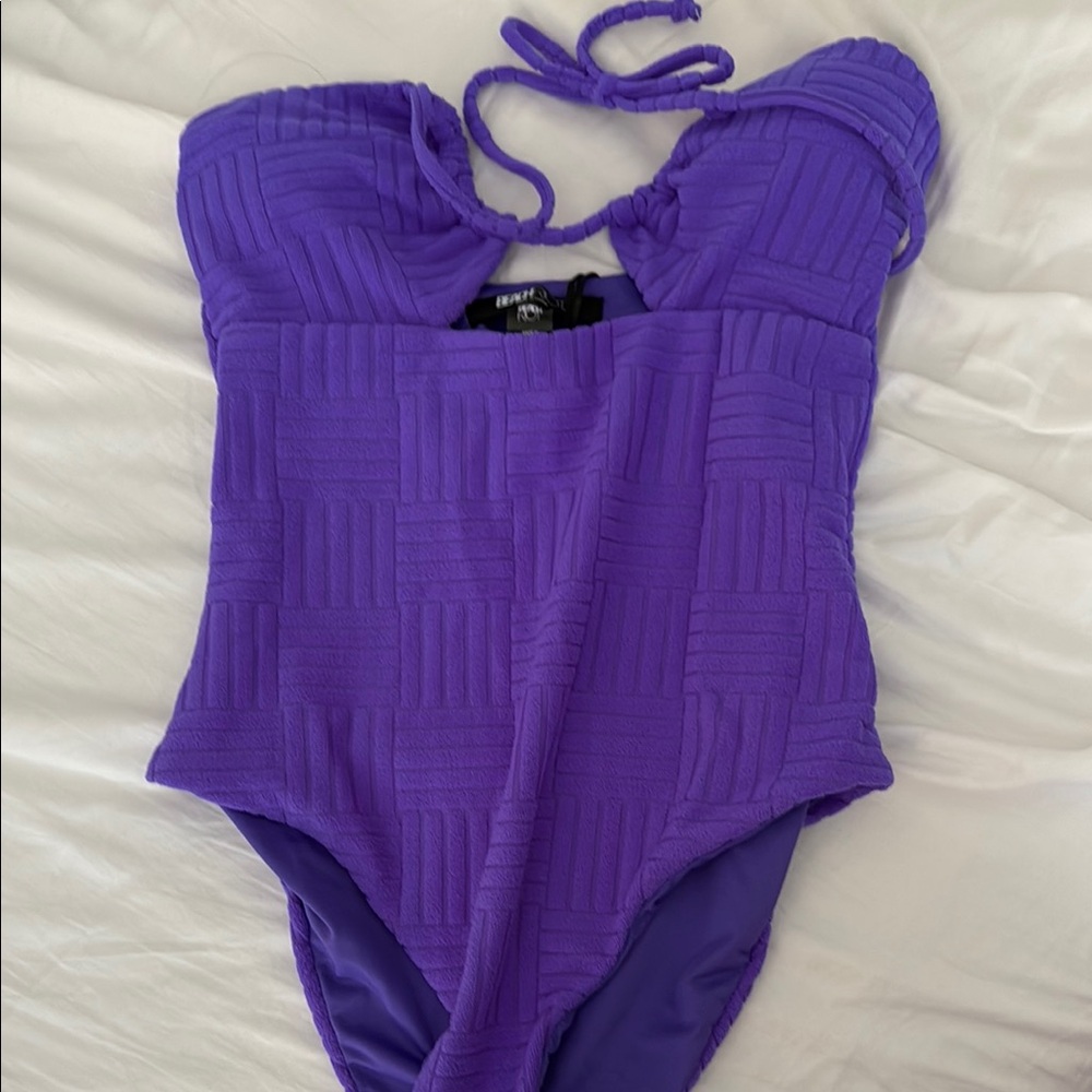 Beach Riot Womens Phoenix Terry One Piece in Ultra Violet